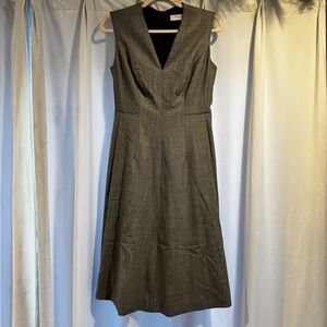 MM Lafleur Sleeveless Midi Shift Dress Gray Size 4
